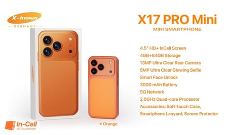 X17 Pro Mini 4GB+64GB 4.5” In-Cell Screen 2.0GHz Quad-core Processor