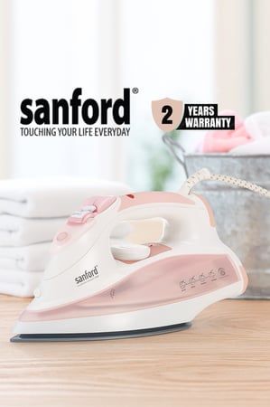 Sanford Ceramic Steam Iron, Sf46Csi-Bs, Pink