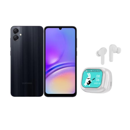 سامسونج جالاكسي A05 بسعة 128 جيجابايت مع سماعات أيربودز الذكية WISMI