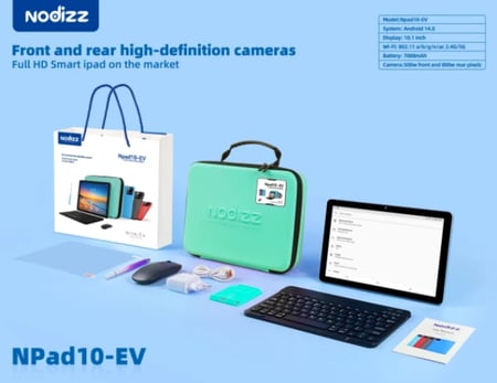 Nodizz NPad 10-EV Tablet, 10.1-inch screen, 12 GB RAM / 512GB storage.