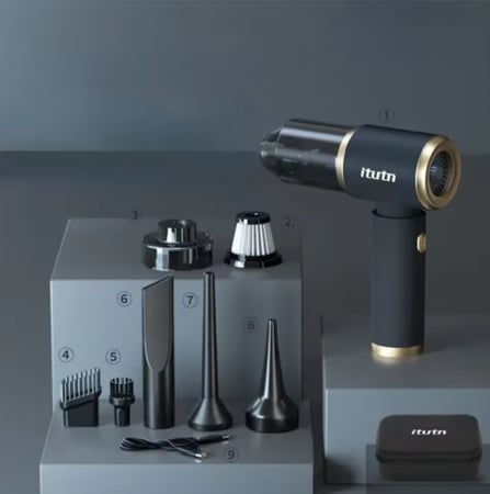 مكنسة كهربائية لاسلكية محمولة باليد للسيارة ، مكنسة كهربائية 4 في 1 ، شفط قوي ، منفاخ قوي للمنزل