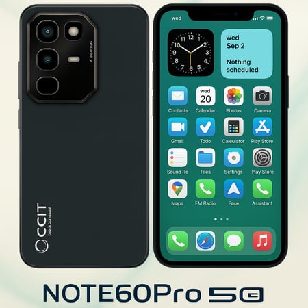 CCIT Note 60 Pro Ai Feature Smartphone 5G 6gb Ram, 128gb memory
