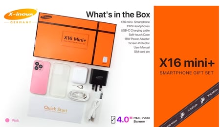 X16 Mini Plus 4GB+64GB 4.0” In-Cell Screen 90Hz Refresh Rate 1.5GHz Quad-core Processor
