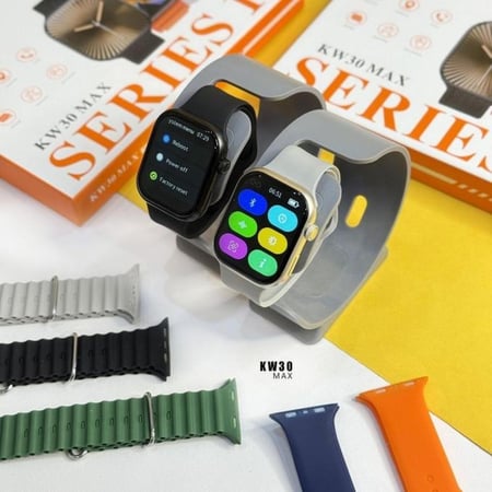Keqiwear KW30 Max Series 10 Smartwatch 7+1 Straps – Fitness Tracker, Call/Message Alerts, Sports Modes, Waterproof, Long Battery Life