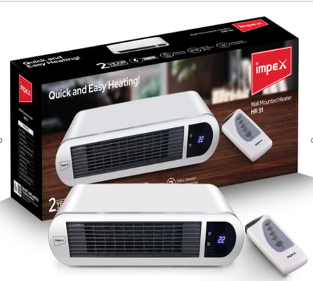 Impex 2000W Wall Mounted Heater | HR 91