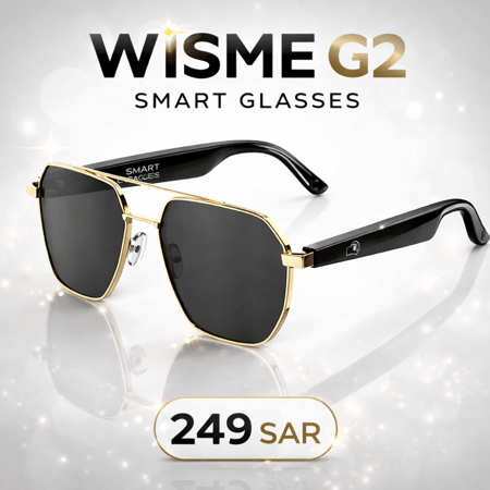 نظارة WISME W100C الذكية للترجمة بالذكاء الاصطناعي والبلوتوث، ترجمة فورية بـ 163 لغة، مقاومة للماء IP67، حماية من الأشعة فوق البنفسجية UV400، تحكم باللمس مع ChatGPT 4.0، عزل الضوضاء ENC، نظارة رياضية - أسود