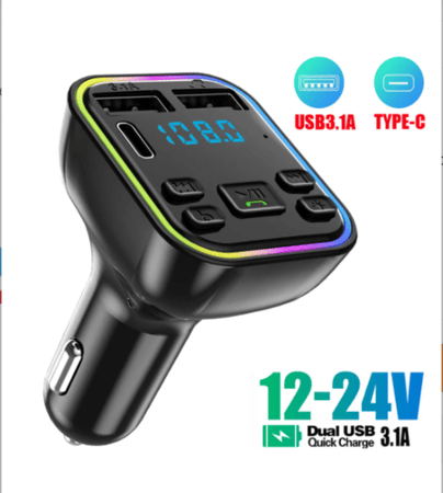 Syncwire Bluetooth 5.3 FM Transmitter Car Adapter 48W Wireless Radio Music Adapter