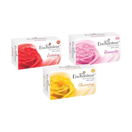 Enchanteur Enticing soap with Rose and magnolia extracts, 125g