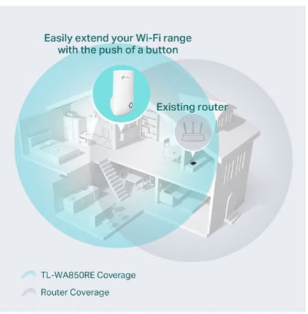TP-Link TL-WA850RE 300Mbps Universal Wi-Fi Range Extender White