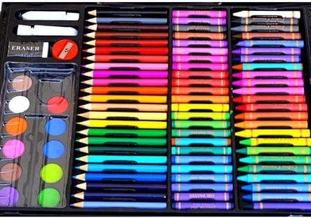 Combo 4 boxes of Color Pencil Coloring Set Drawing and Painting Kit for Kids 168-Piece All-in-One Arts & Crafts Supplies