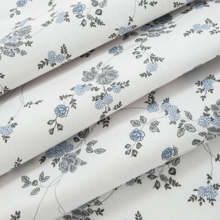 مفارش صيفية قطن مفرد ونص - 5 قطع - سلسلة فيرونيكا - أزرق فاتح