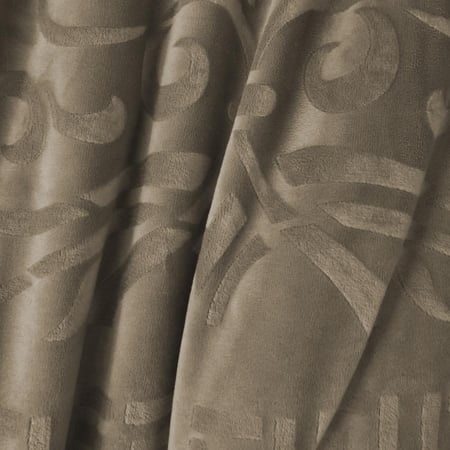 مفرش مزدوج مخمل - 7 قطع - سلسلة لامورا - رمادي داكن