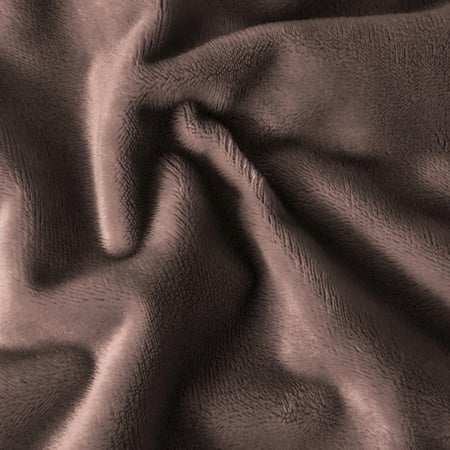 طقم شراشف مخملي ذو وجه واحد مفرد - 2 قطع - البني الجديد