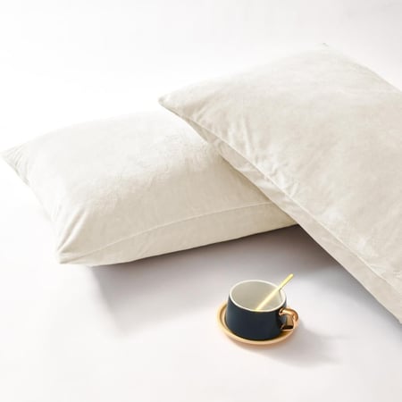 مفرش مفرد ونص مخمل - 5 قطع - سلسلة لامورا - كريمي