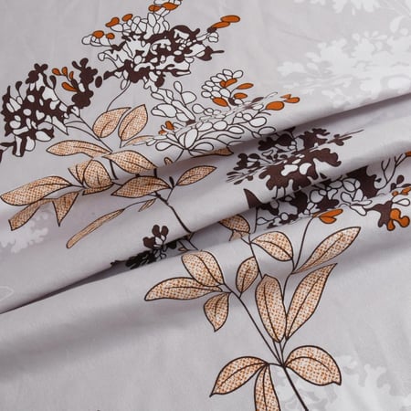 مفرش صيفي مزدوج - 8 قطع - سلسلة سيلين - رمادي فاتح