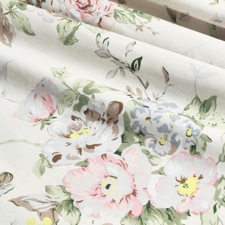 مفارش صيفية قطن مفرد - 5 قطع - سلسلة فيرونيكا - أبيض