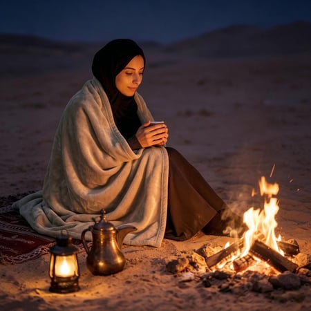 بطانية مخمل خفيفة نفرين 260 × 240 - سلسلة رواء - بنفسجي جملي