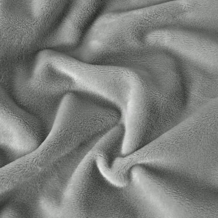 طقم بيت مخدة مخملي - 2 قطع - رمادي