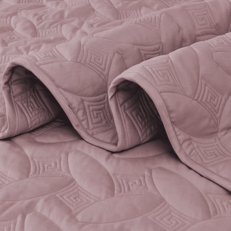 مفرش مضغوط مزدوج - 4 قطع - سلسلة إلميرا - رمادي بنفسجي