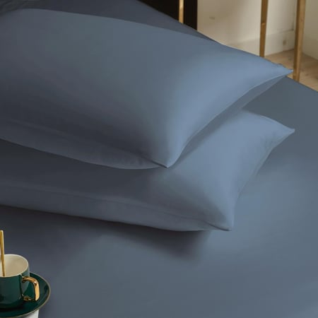 طقم شراشف بارد بامبو مفرد - 2 قطع - أزرق رمادي