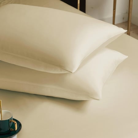 طقم شراشف بارد بامبو مفرد ونص - 3 قطع - بيج