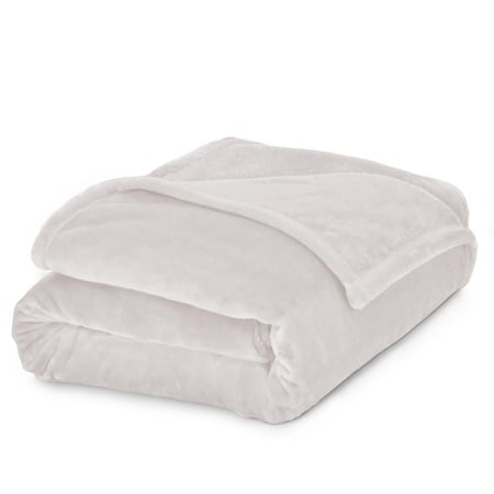 بطانية مخمل خفيفه بمقاس مفرد - 230 × 170 - سلسلة رواء - فضي رمادي