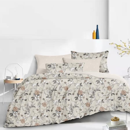 مفرش صيفي مفرد ونص - 4 قطع - سلسلة ميلان - جمل