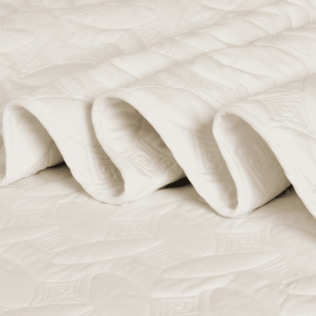 مفرش مضغوط مفرد ونص - 3 قطع - سلسلة إلميرا - كريمي