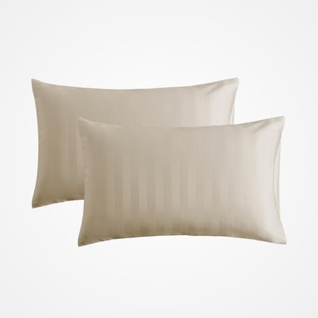 تلبيسة لحاف فندقية مزدوج - 130 جرام لكل متر مربع - 6 قطع - رمادي فاتح