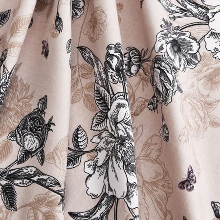 مفرش صيفي مفرد ونص - 4 قطع - سلسلة سيلين - قهوة فاتحة