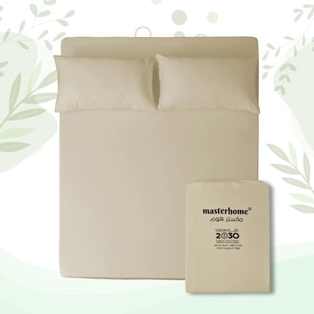 طقم شراشف بارد بامبو مفرد - 2 قطع - بيج