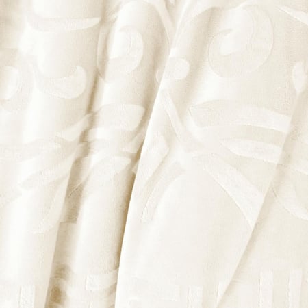 مفرش مزدوج مخمل - 7 قطع - سلسلة لامورا - كريمي