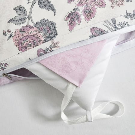 مفرش صيفية قطن مفرد ونص - 5 قطع - سلسلة فيرونيكا - وردي بنفسجي