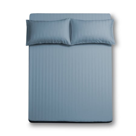 طقم شراشف فندقية مفرد - 2 قطع - أزرق بحيرة