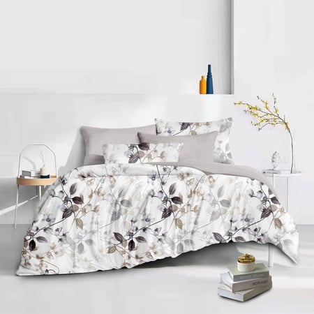 مفرش سرير نفرين سيلين صيفي أبيض ٦ قطع افضل مفارش بالسعودية