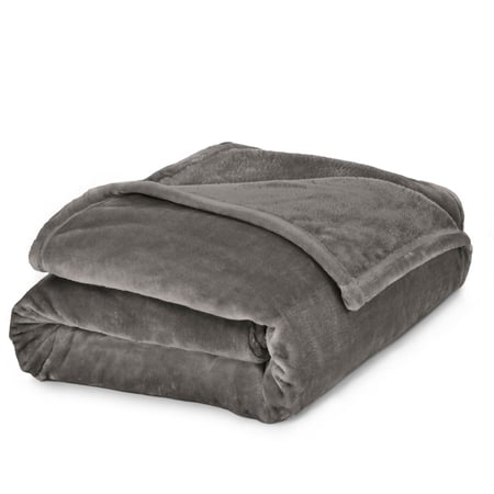 بطانية خفيفة مخمل رمادي