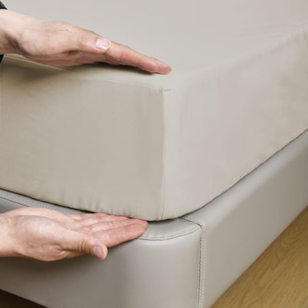 طقم شراشف قطن مفرد - 2 قطع - الرمادي الفضي