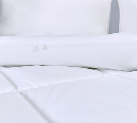 حشوة مفارش مقاس مفردة - أبيض