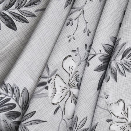 مفرش صيفي مفرد - 4 قطع - سلسلة سيلين - رمادي