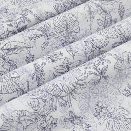 مفارش صيفية قطن مفرد ونص - 4 قطع - سلسلة فيرونيكا - رمادي أزرق