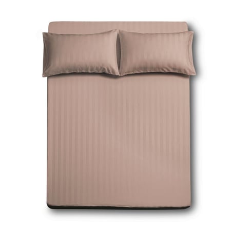 طقم شراشف فندقية مفرد - 2 قطع - رمادي فاتح بنفسجي