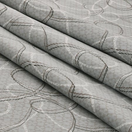 مفارش صيفية قطن مفرد ونص - 5 قطع - سلسلة فيرونيكا - رمادي فاتح