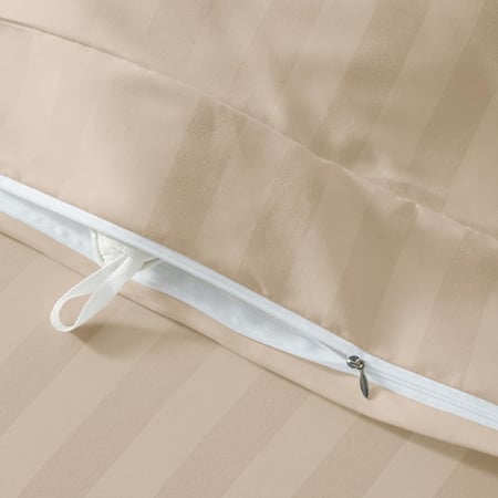 تلبيسة لحاف فندقية مفرد - 130 جرام لكل متر مربع - 4 قطع - بيج متوسط