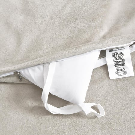 مفرش مفرد مخمل - 5 قطع - سلسلة لامورا - رمادي متوسط