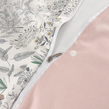غطاء لحاف صيفي قطن مفرد ونص - 4 قطع - كڤر سلسلة فيرونيكا - وردي