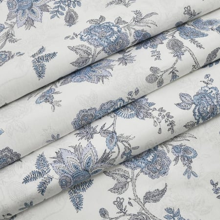 مفارش صيفية قطن مفرد - 5 قطع - سلسلة فيرونيكا - أزرق