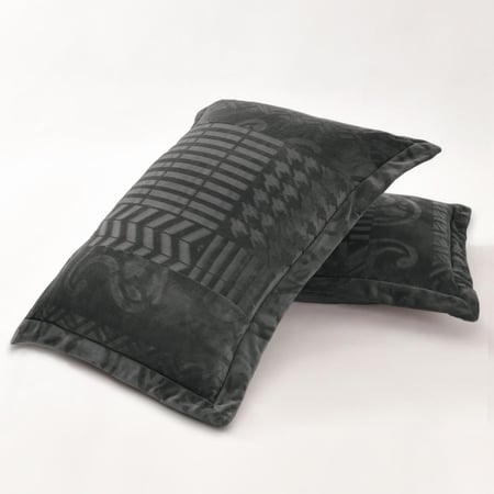 مفرش مفرد ونص مخمل - 5 قطع - سلسلة لامورا - رمادي غامق