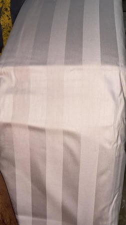 تلبيسة لحاف قطن مزدوج - 240 غرزة - 6 قطع - رمادي فاتح