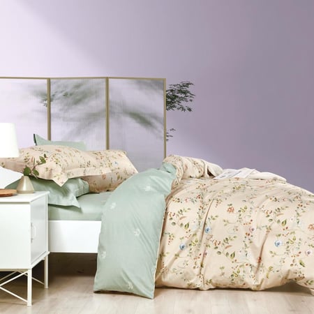 مفرش قطن مفرد ونص الجمل الفاتح مفرش صيفي قطن طقم سرير جمل انيق