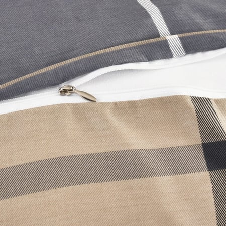 مفارش صيفية قطن مفرد ونص - 5 قطع - سلسلة فيرونيكا - رمادي غامق